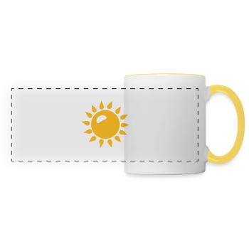 Sun - Panoramic Mug - white/yellow - Front