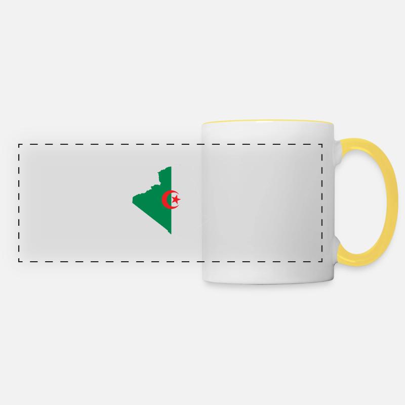 Algérie - Mug panoramique contrasté et blanc - blanc/jaune