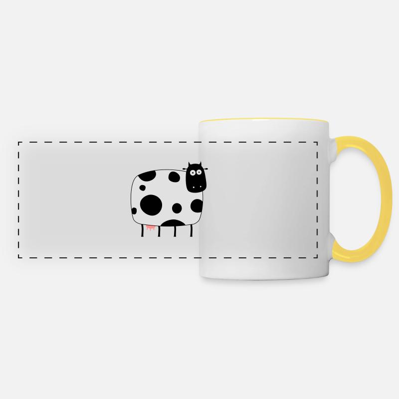 Kuh - Panoramic Mug - white/yellow