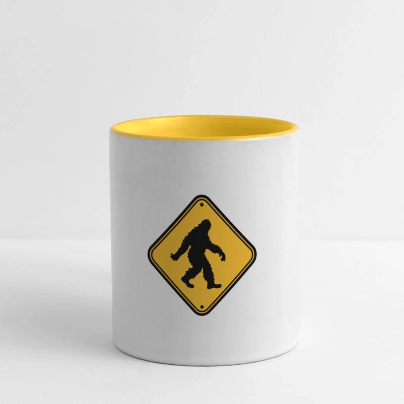 Shield note hazard caution caution zone warnun Panoramic Mug