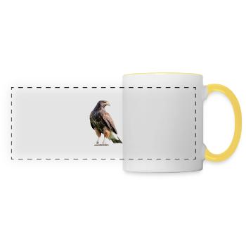 Harris Hawk - Wüstenbussard - Panoramatasse - Weiß/Gelb - Vorne