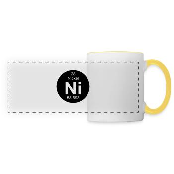 Nickel (Ni) (element 28) - Panoramic Mug - white/yellow - Front