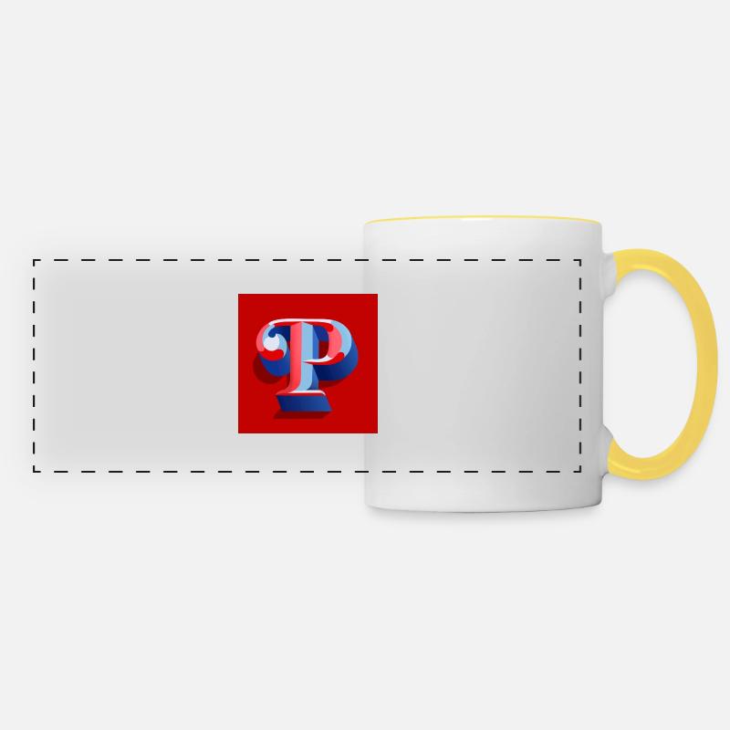 Prince, Princesse , Parfait - Mug panoramique contrasté et blanc - blanc/jaune