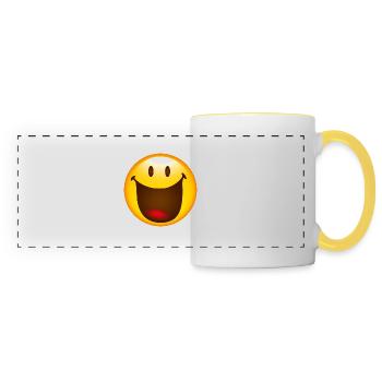 Smiley Glossy Big Happy - Panoramic Mug - white/yellow - Front