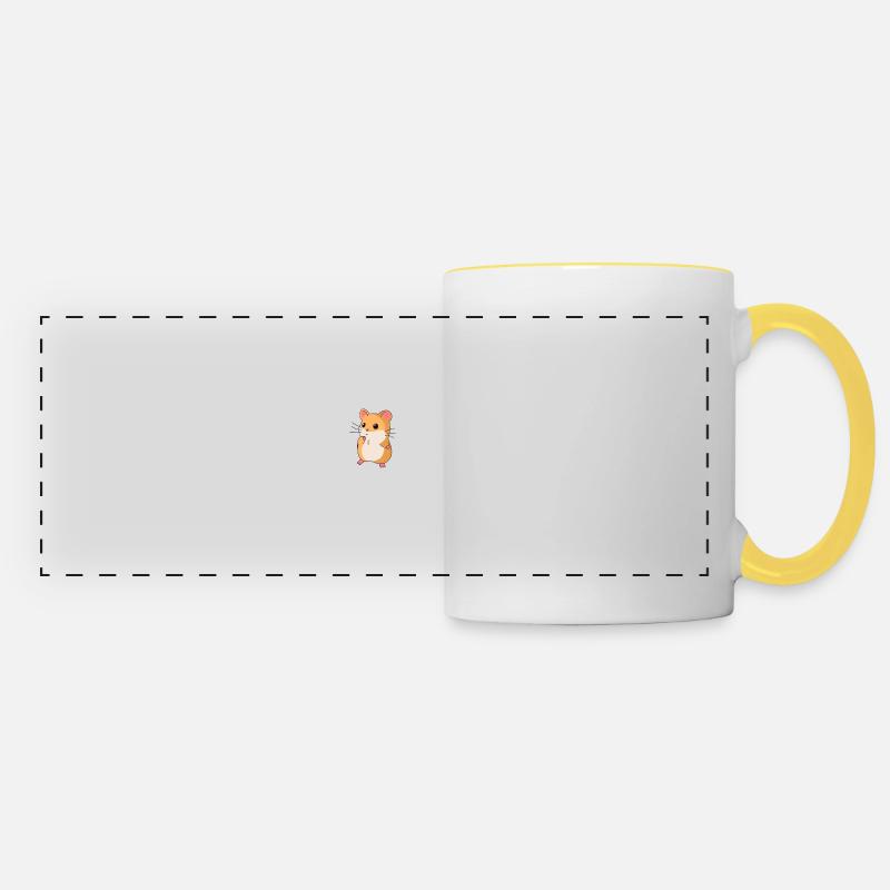 Hamster - Panoramic Mug - white/yellow