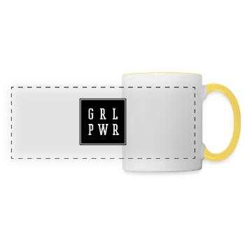 GRL PWR - Panoramatasse - Weiß/Gelb - Vorne