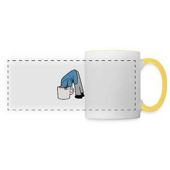 Kaffee - Panoramatasse - Weiß/Gelb - Vorne
