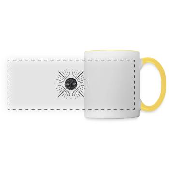 Bodybuilding Iron - Panoramic Mug - white/yellow - Front