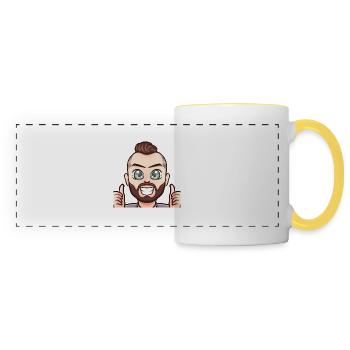 Krekeltheone gg congratulations thumbs up - Panoramic Mug - white/yellow - Front