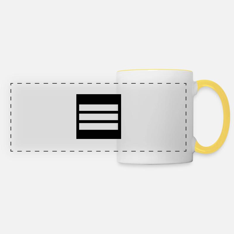 Capitaine - Mug panoramique contrasté et blanc - blanc/jaune