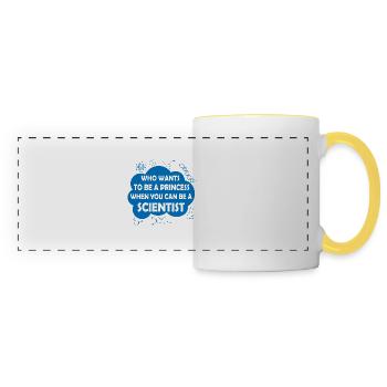 Scientist Saying Physicist Physics Gift - Panoramic Mug - white/yellow - Front