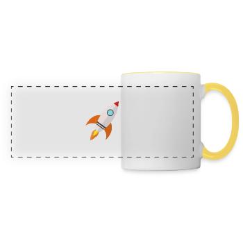 rocket - Panoramic Mug - white/yellow - Front