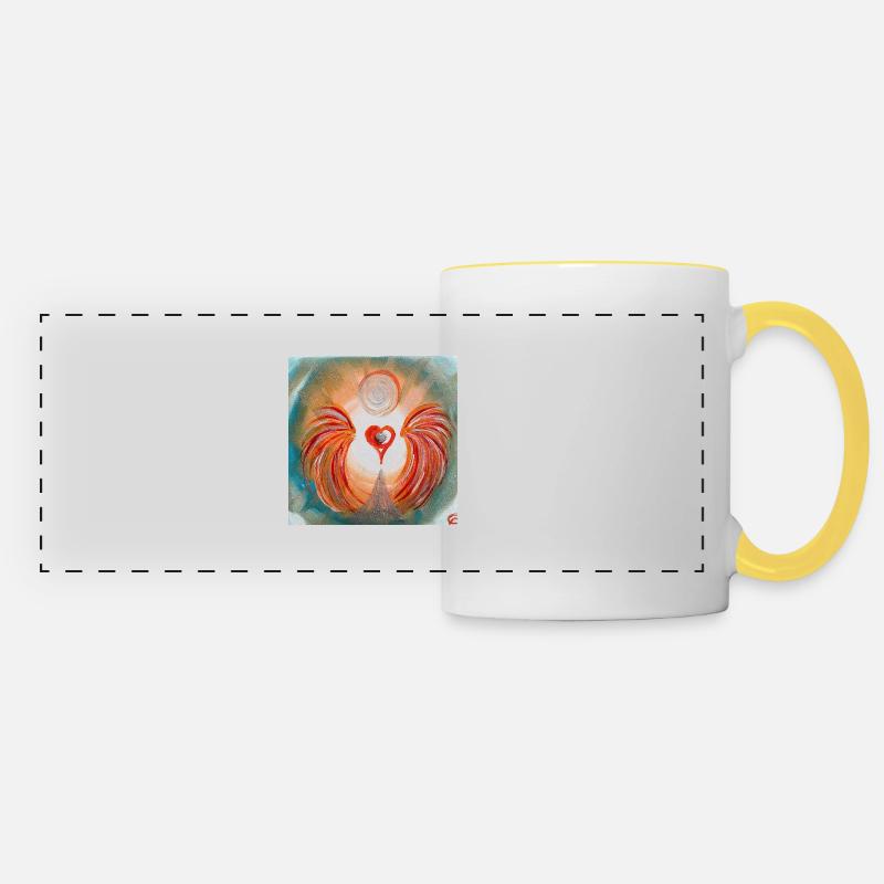 Heart Angel of Willpower - Panoramic Mug - white/yellow