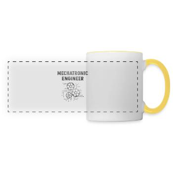 Mechatronics engineer gift - Panoramic Mug - white/yellow - Front