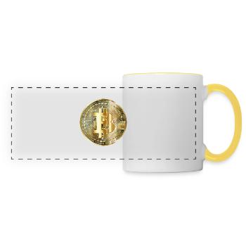Bitcoin Shirt Digital Currency Sweatshirt Bitcoin - Panoramic Mug - white/yellow - Front