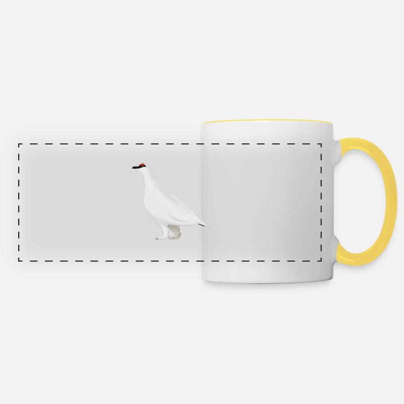 Ptarmigan - Panoramic Mug - white/yellow