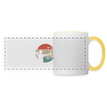 Archery Archer Compound Bow Bows - Panoramic Mug - white/yellow - Front