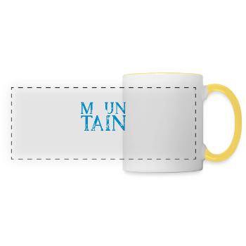 Mountain bikers - Panoramic Mug - white/yellow - Front