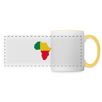 Fahne von Benin - Panoramatasse - Weiß/Gelb - Vorne