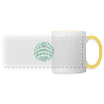 Binary Code Code Computer Science Nerd Student Gift - Panoramic Mug - white/yellow - Front