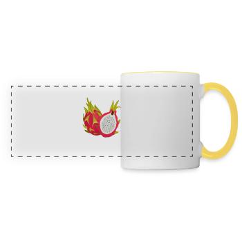Fruits du Dragon - Mug panoramique contrasté et blanc - blanc/jaune - Devant