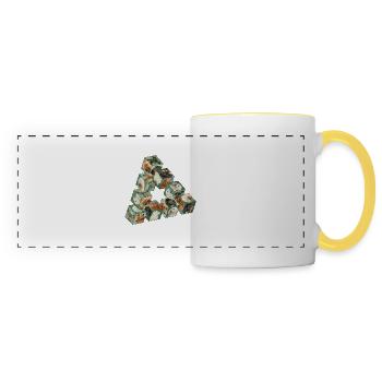 Dog staircase - Panoramic Mug - white/yellow - Front