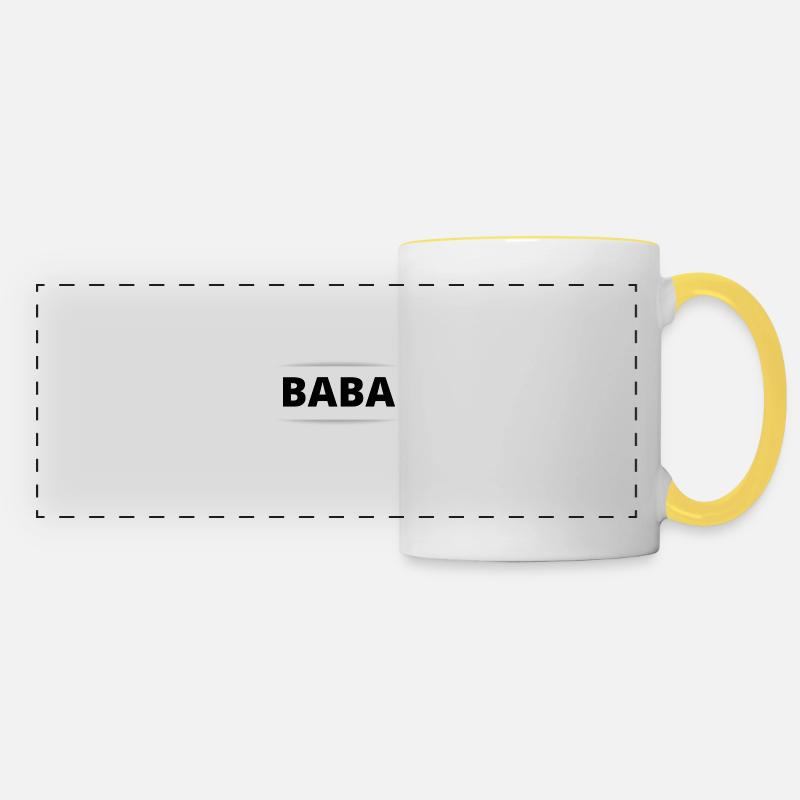 Hediyelik Türkisch Geschenkidee Best Baba Ever - Panoramatasse - Weiß/Gelb