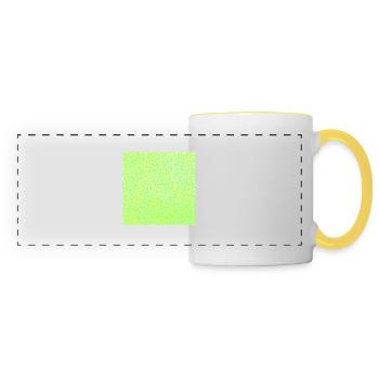 Modèle de léopard | Imprimé léopard | Animaux africains - Mug panoramique contrasté et blanc - blanc/jaune - Devant