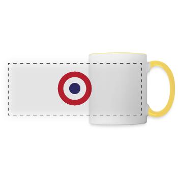 Frankreich Flag Round Target - Panoramatasse - Weiß/Gelb - Vorne