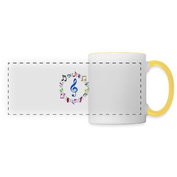 Clef - Panoramic Mug - white/yellow - Front