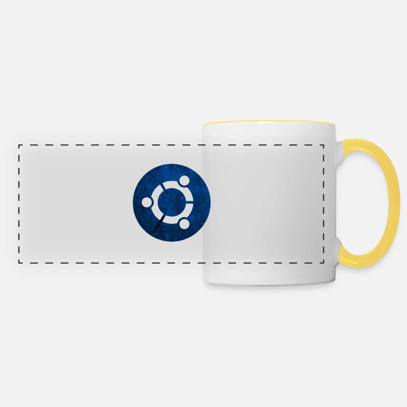 Ubuntu in Blue Blue - Panoramic Mug - white/yellow