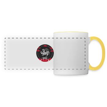 KARATE KANJI TIGER - Panoramic Mug - white/yellow - Front