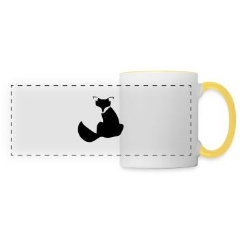 Renard - Mug panoramique contrasté et blanc - blanc/jaune - Devant