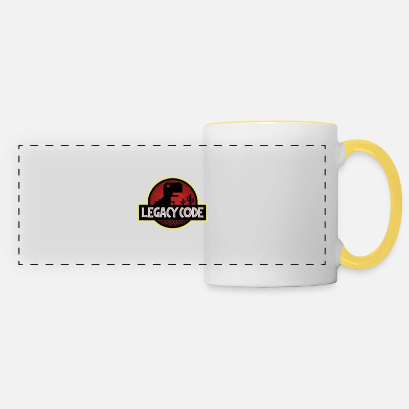 Code hérité - Mug panoramique contrasté et blanc - blanc/jaune