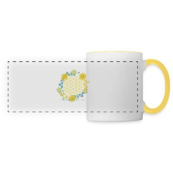 Brighten your life - Panoramic Mug - white/yellow - Front