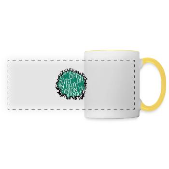 fullstack developer doctor present computer humour - Panoramic Mug - white/yellow - Front
