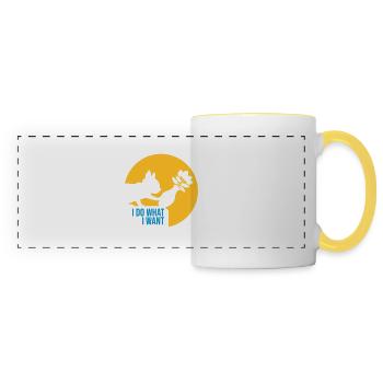 Do what I want - Panoramic Mug - white/yellow - Front