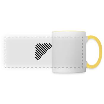 Geometrical Black&White - Panoramic Mug - white/yellow - Front