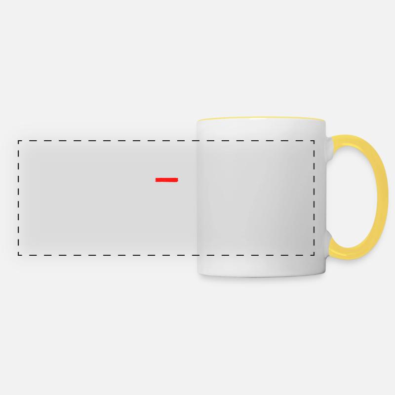 I like trains - Panoramic Mug - white/yellow