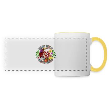 Stay Wild Moon Child hippie design - Panoramatasse - Weiß/Gelb - Vorne