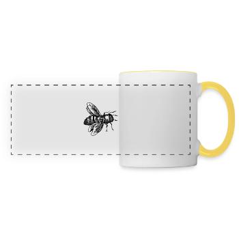 Abeille forestière - Mug panoramique contrasté et blanc - blanc/jaune - Devant