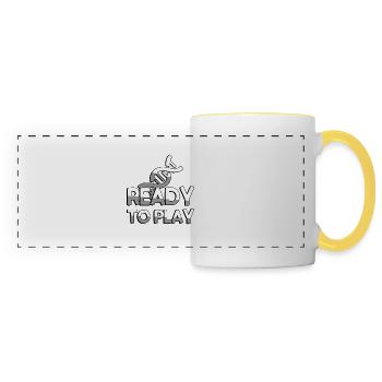PRÊT À JOUER + ADN - Jeux - Mug panoramique contrasté et blanc - blanc/jaune - Devant