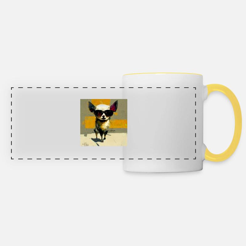 Chihuahua Style - Panoramic Mug - white/yellow