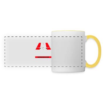 ZRH Zurich Airport Switzerland - Plane Design - Panoramic Mug - white/yellow - Front