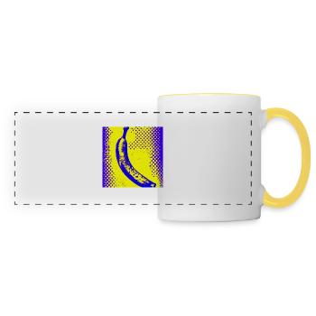 yellow banana (right) - Panoramic Mug - white/yellow - Front