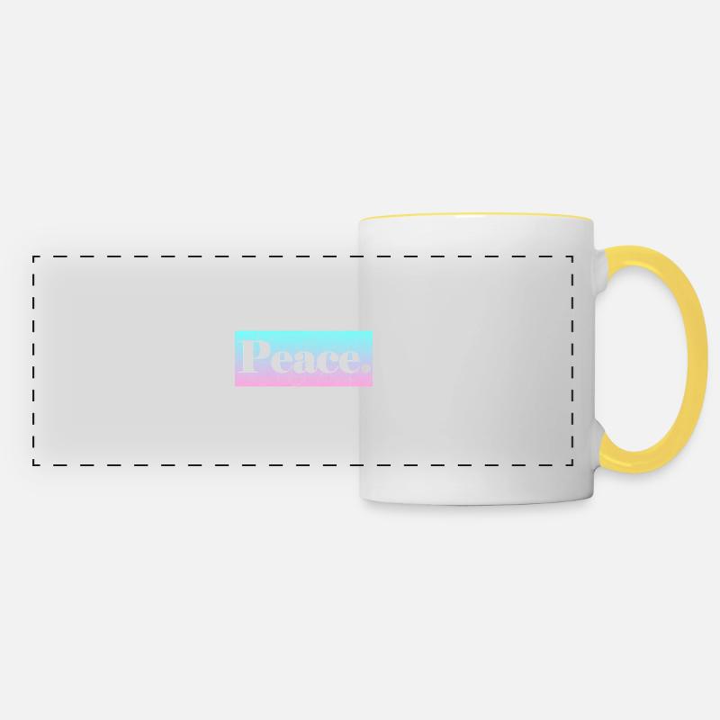 Peace - Panoramic Mug - white/yellow