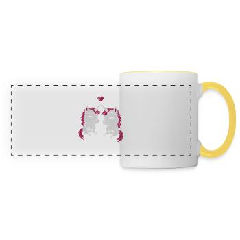 Best Unicorn Girlfriend Love - Panoramic Mug - white/yellow - Front