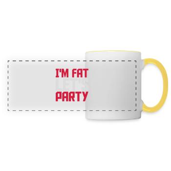 at the fat lets party - Panoramic Mug - white/yellow - Front