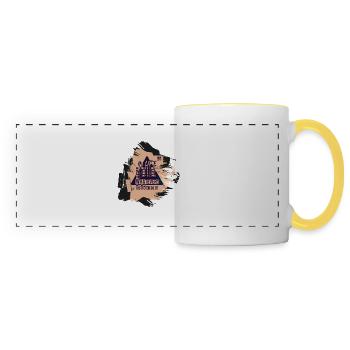 Do Not Judge A Book By Its Cover - Meme Shirt - Panoramic Mug - white/yellow - Front