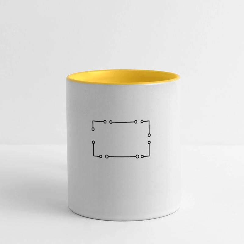 Black Electron Frame Rectangular Panoramic Mug
